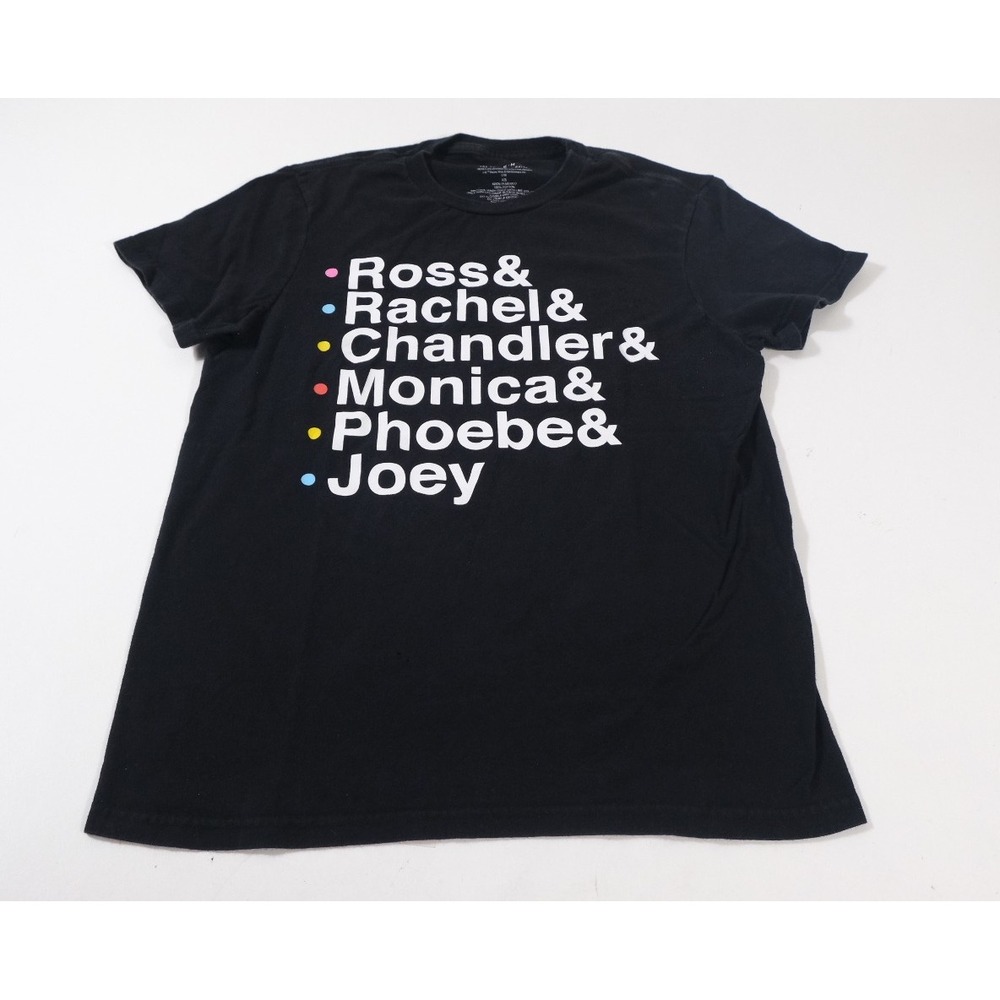 Friends T-Shirt Womens‎ XS Black The Television Series Cast Names Graphic Tee